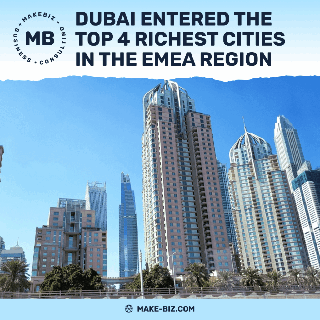 Dubai entered the top 4 richest cities in the EMEA region - Makebiz