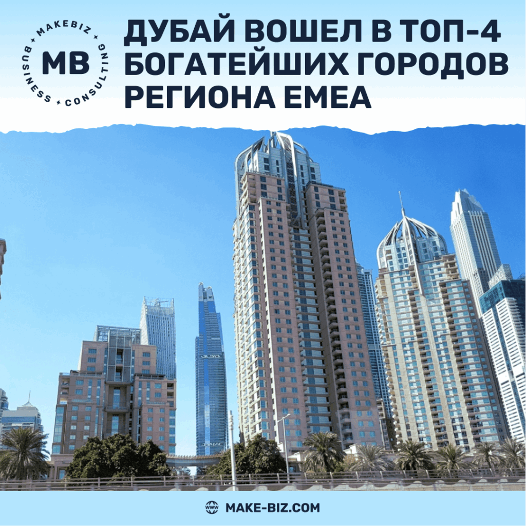 Дубай вошел в топ-4 богатейших городов региона EMEA - Makebiz
